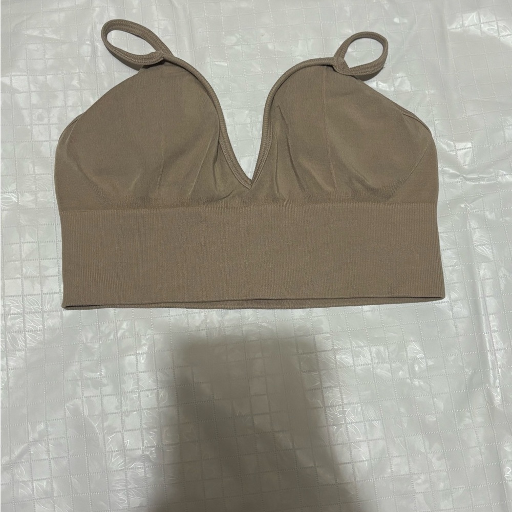 Alphalete Taupe Longline Bralette